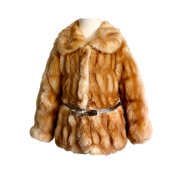 Cinnamon Mink Fleece Coat